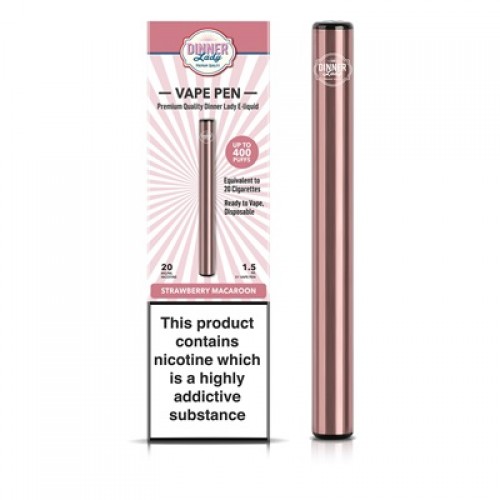 Dinner Lady Strawberry Macaroon Disposable Vape Pen 20Mg 1.5ml